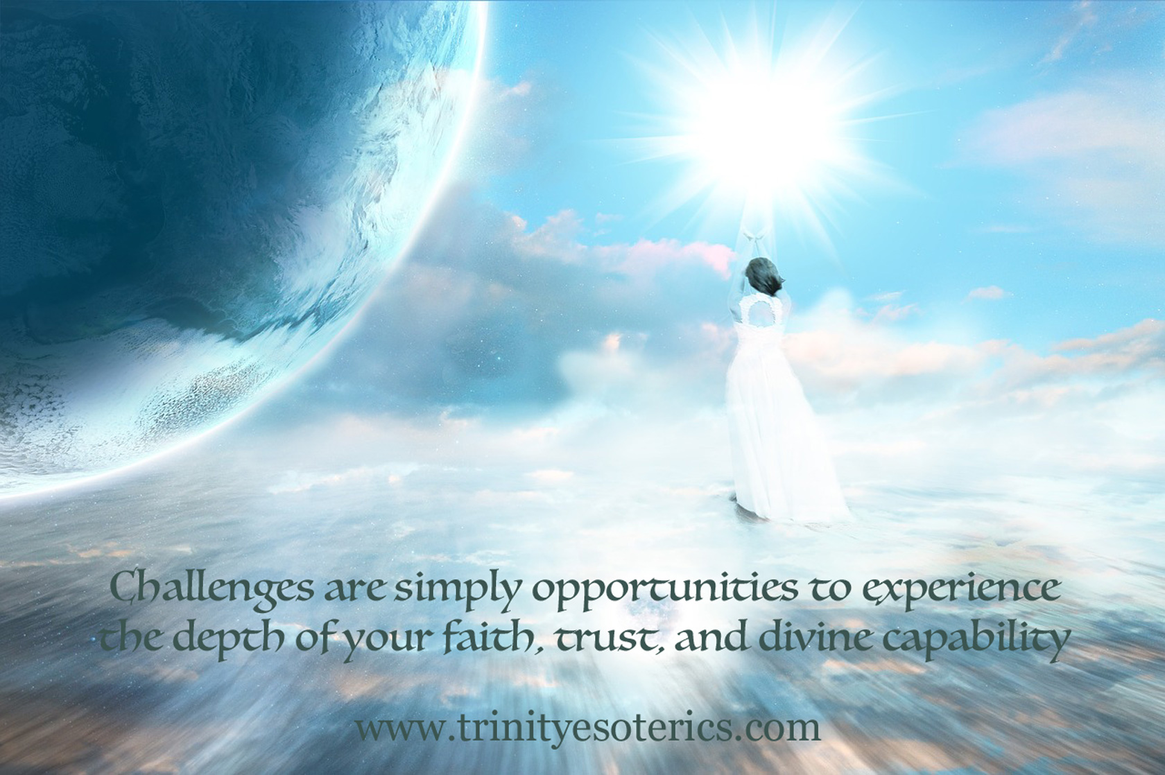 woman walking through energy trinity esoterics