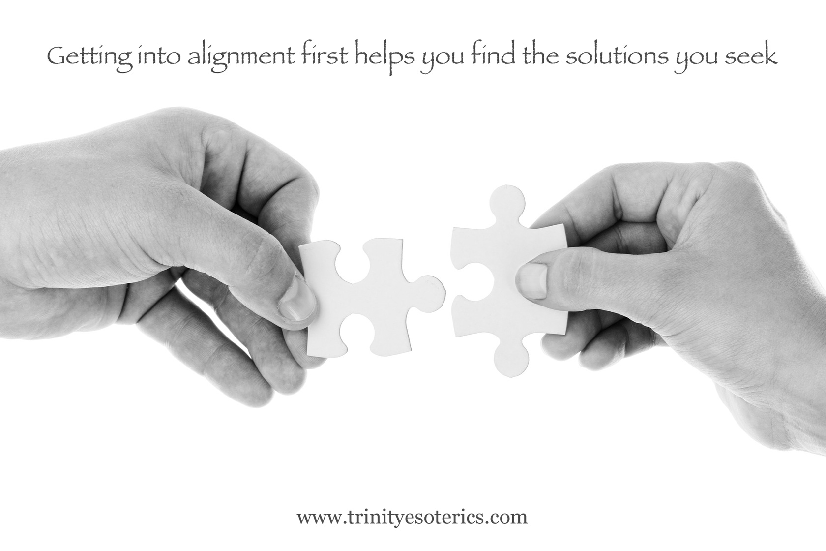 hands lining up puzzle piece trinity esoterics