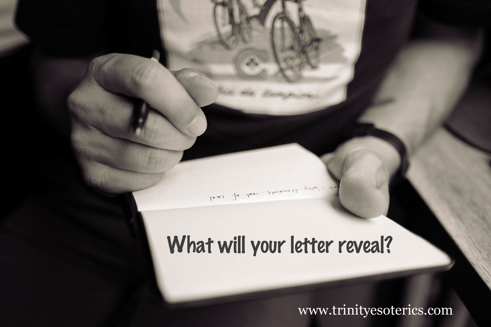 man writing letter trinity esoterics