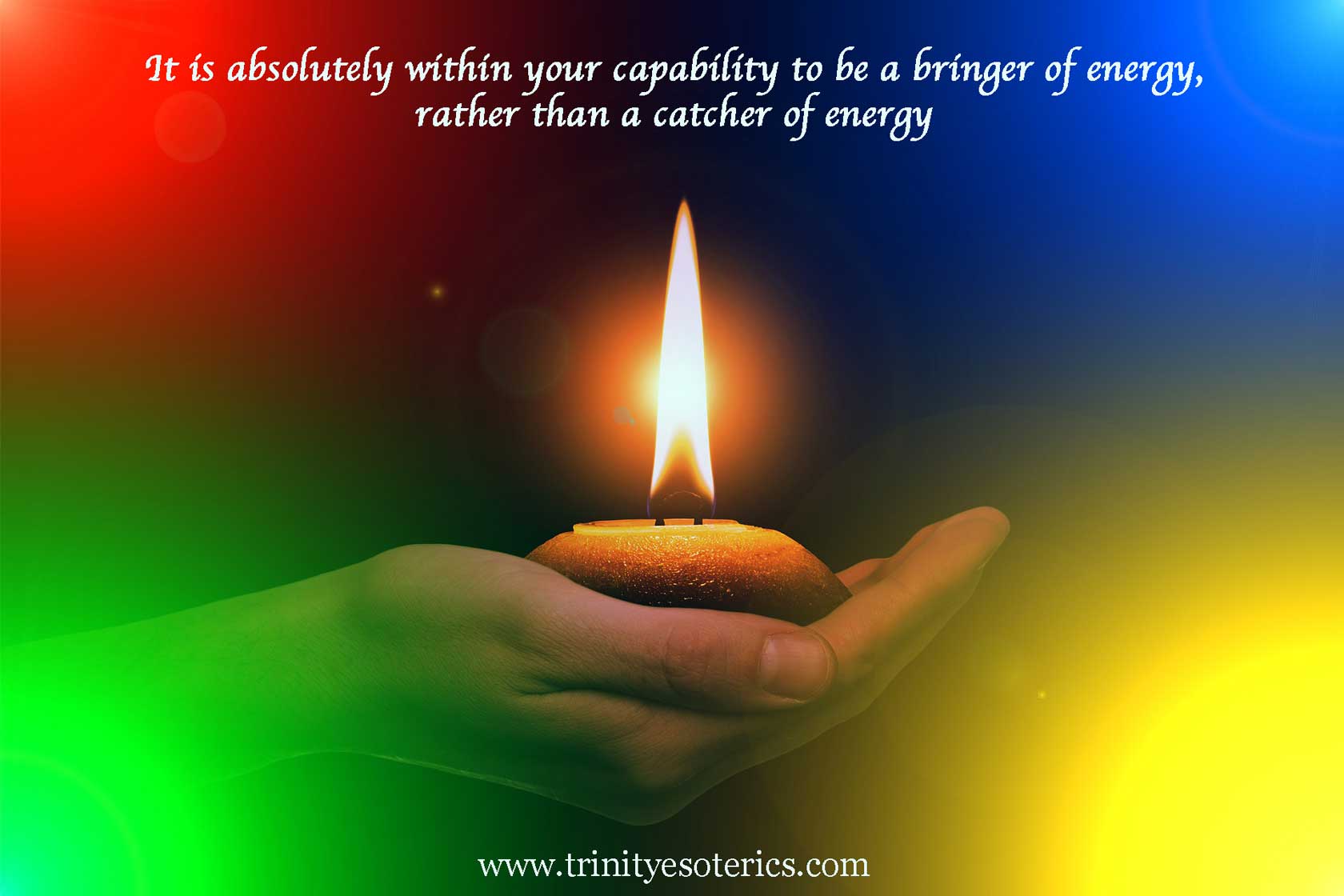 hand holding lit candle trinity esoterics