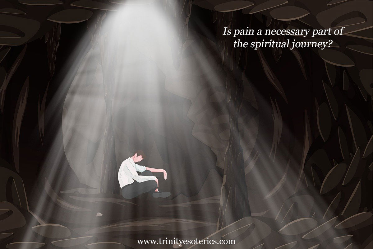 man in cave under streaming light trinity esoterics
