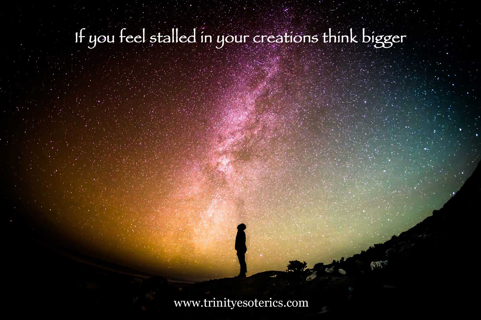 man looking up at night sky trinity esoterics