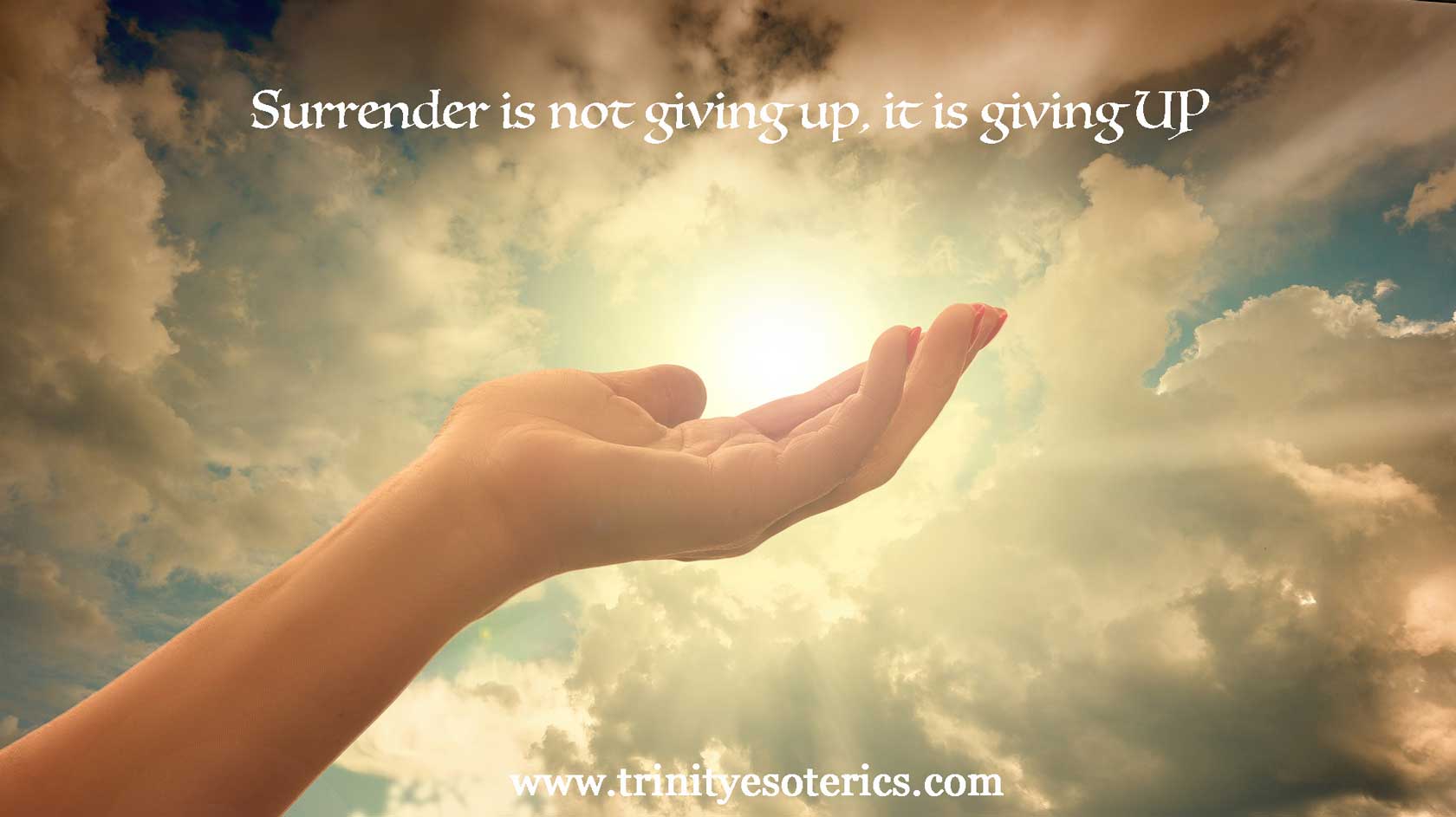 hand offering up to heaven trinity esoterics