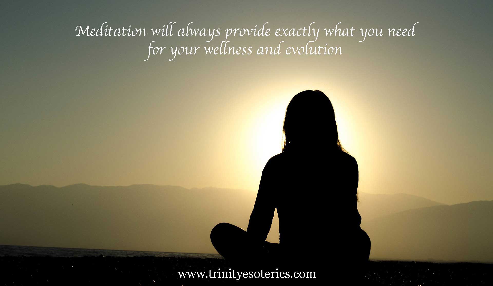 person meditating trinity esoterics