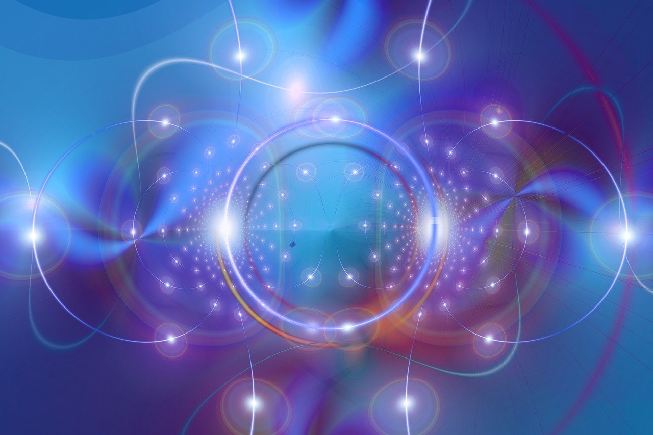 abstract lights and waves trinity esoterics