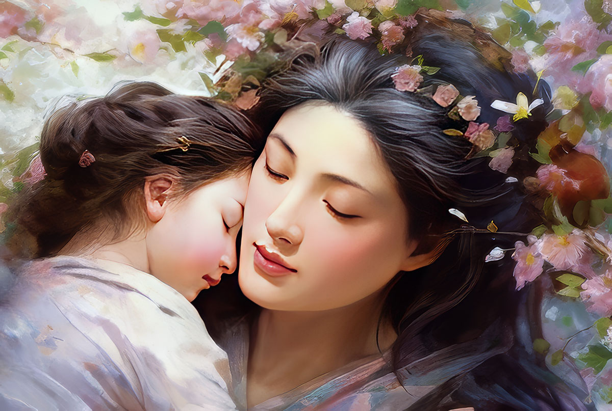 peaceful moment between mother and child trinity esoterics