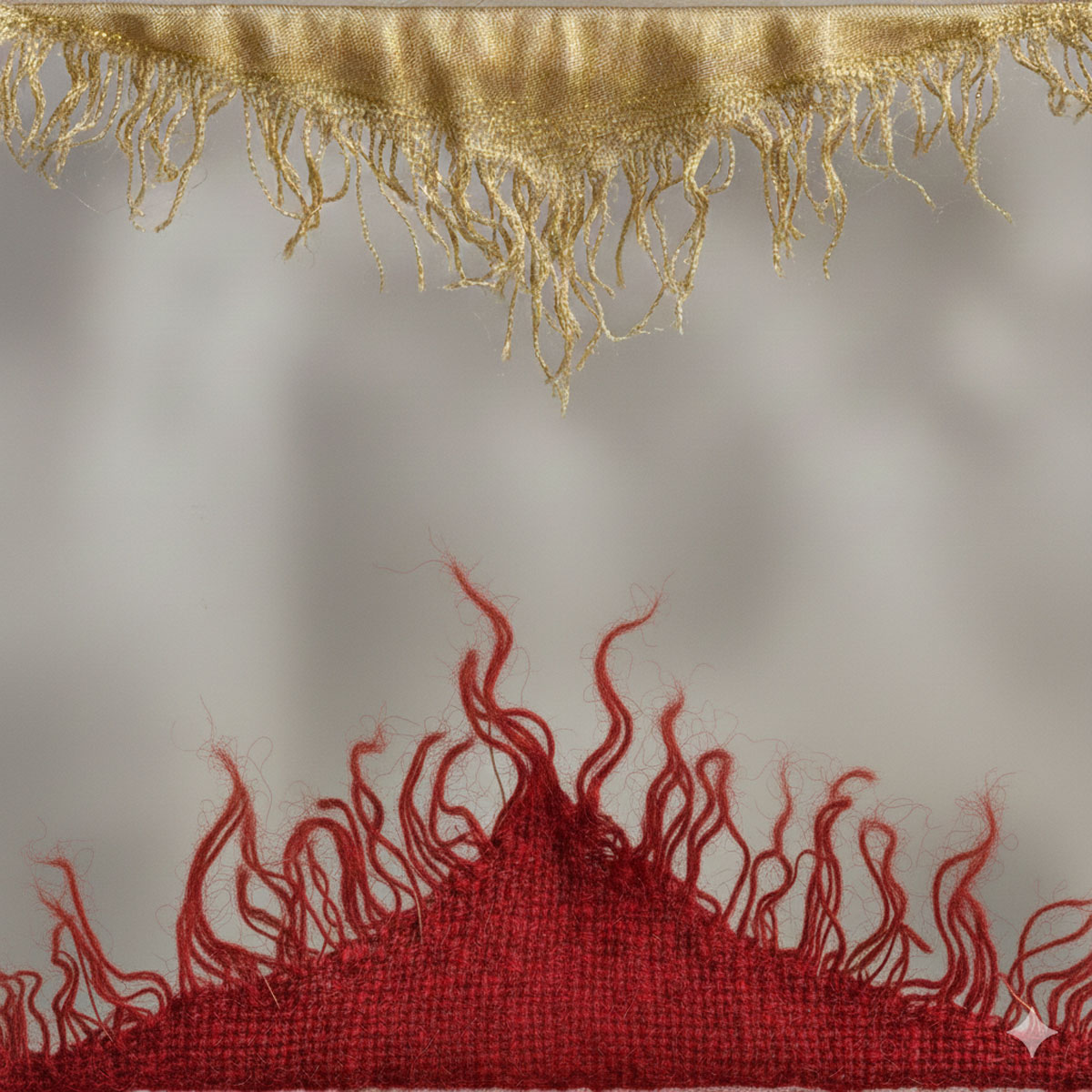 gold and red fabric trinity esoterics