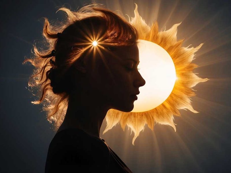 woman holding light with light shining on her trinity esoterics