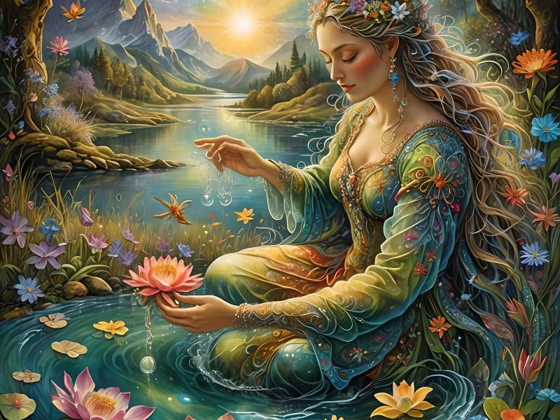 woman communing with the earth trinity esoterics