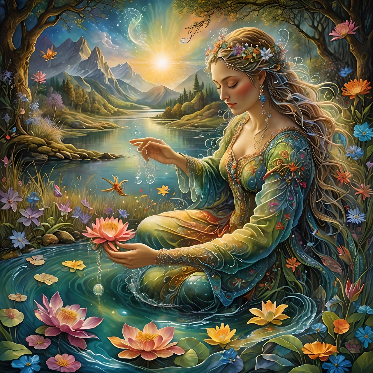 woman communing with the earth trinity esoterics