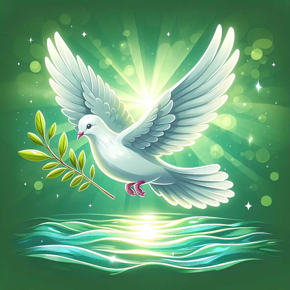 dove of peace with olive branch trinity esoterics