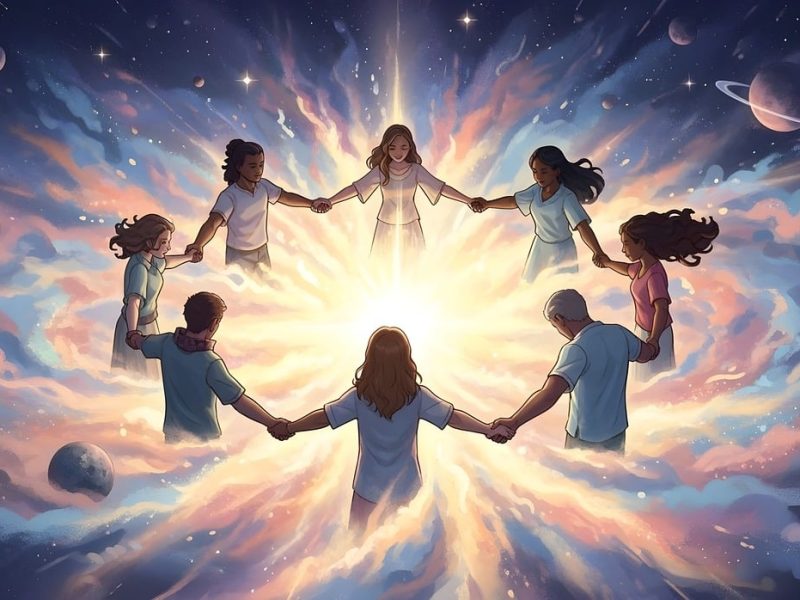 circle of people holding a space of light trinity esoterics