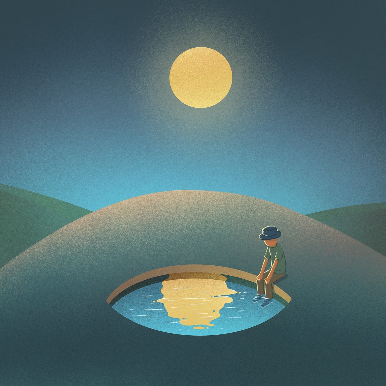 moon reflected in pond trinity esoterics