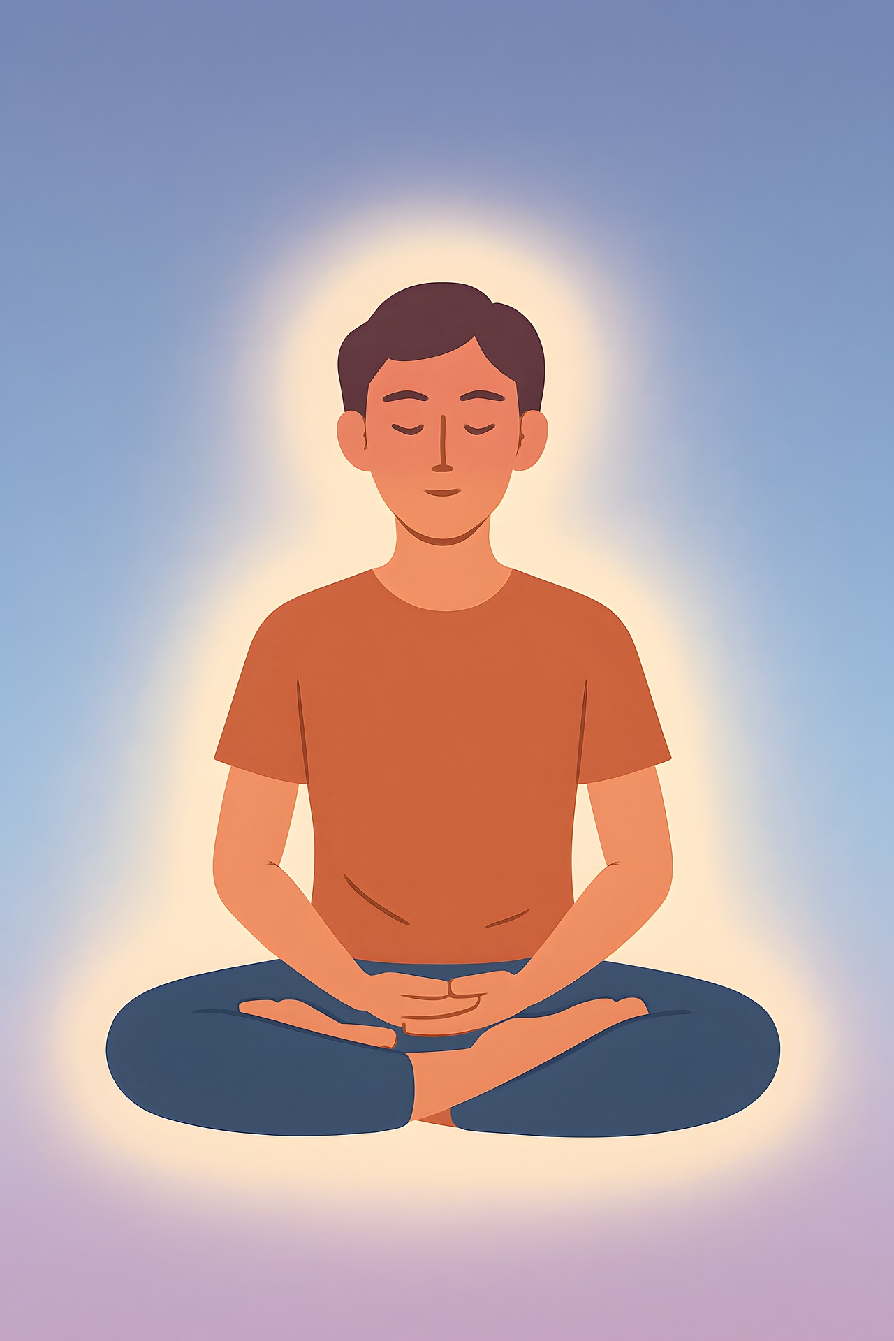 person of light in lotus position trinity esoterics