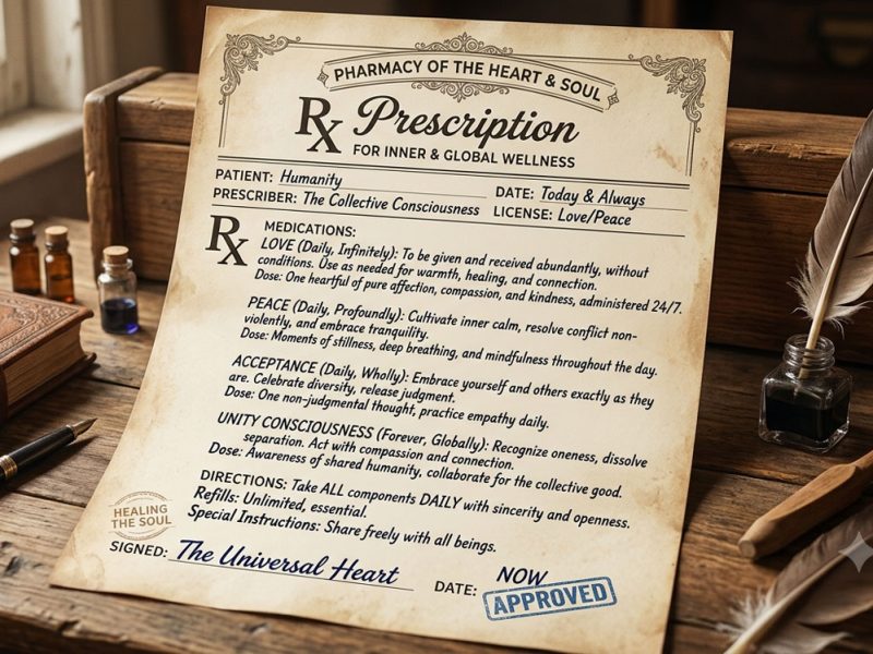 prescription for peace, love, acceptance, and unity consciousness trinity esoterics