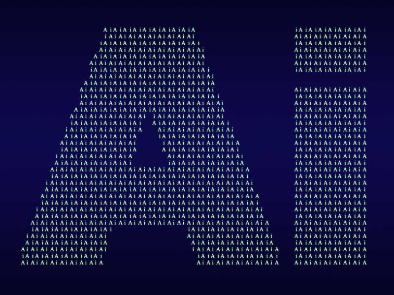 the letters AI composed of the letters AI trinity esoterics
